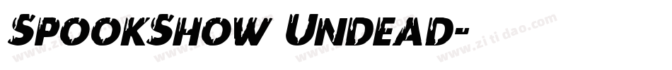 SpookShow Undead字体转换